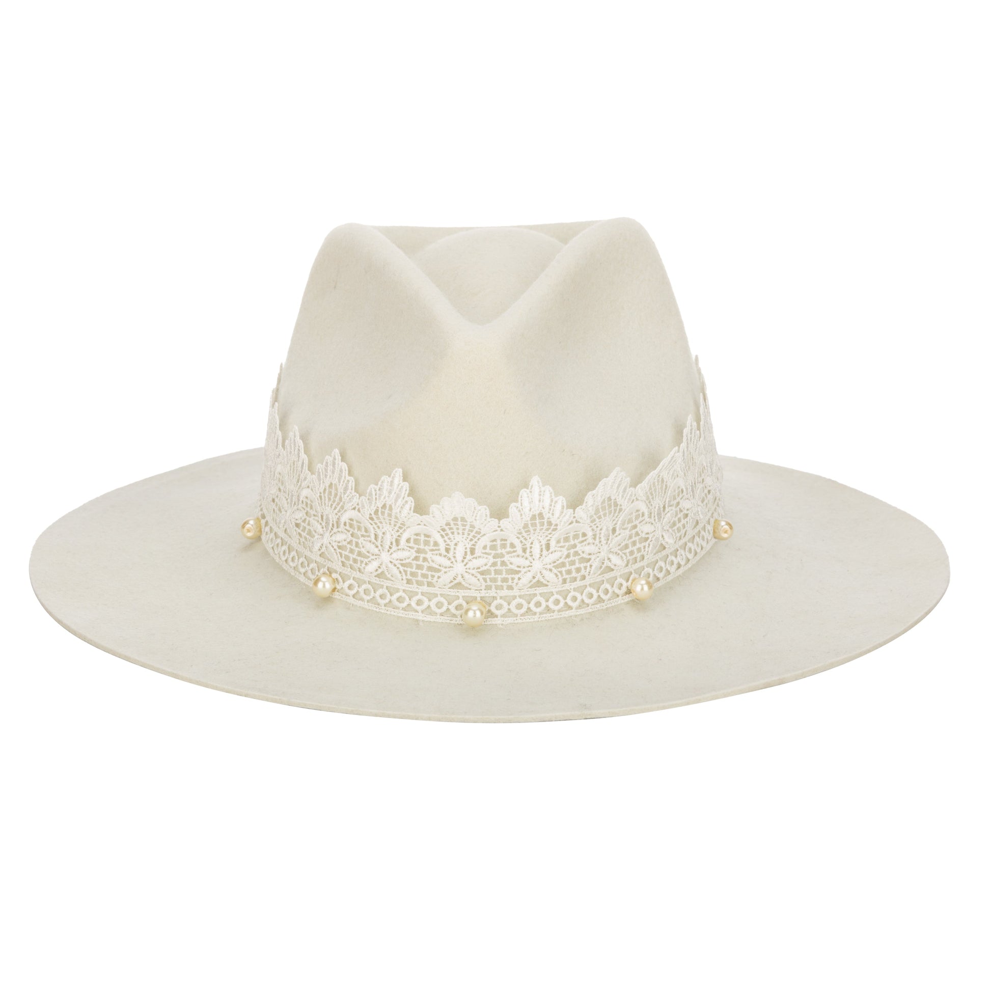 Now & Forever - Women's Felt Cowboy W/ Lace & Pearls