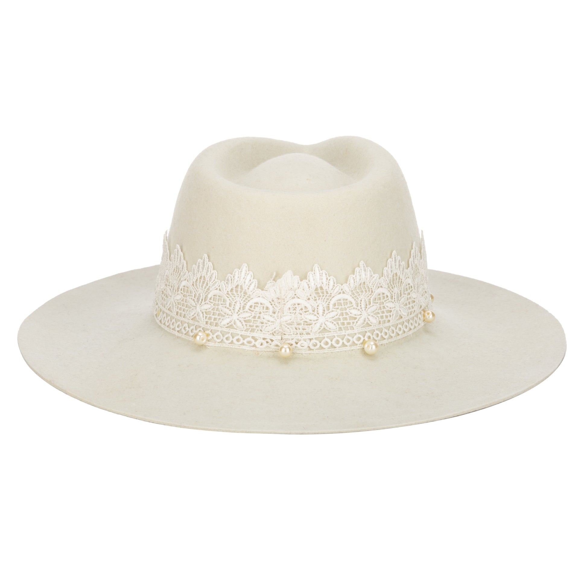 Now & Forever - Women's Felt Cowboy W/ Lace & Pearls